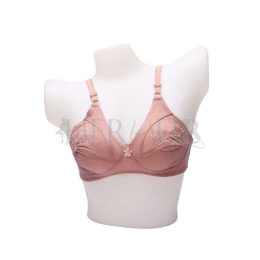 Crimson Mesh Comfort Unlined Bra