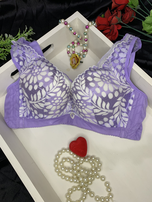 Crimson Mesh Padded Shape Bra