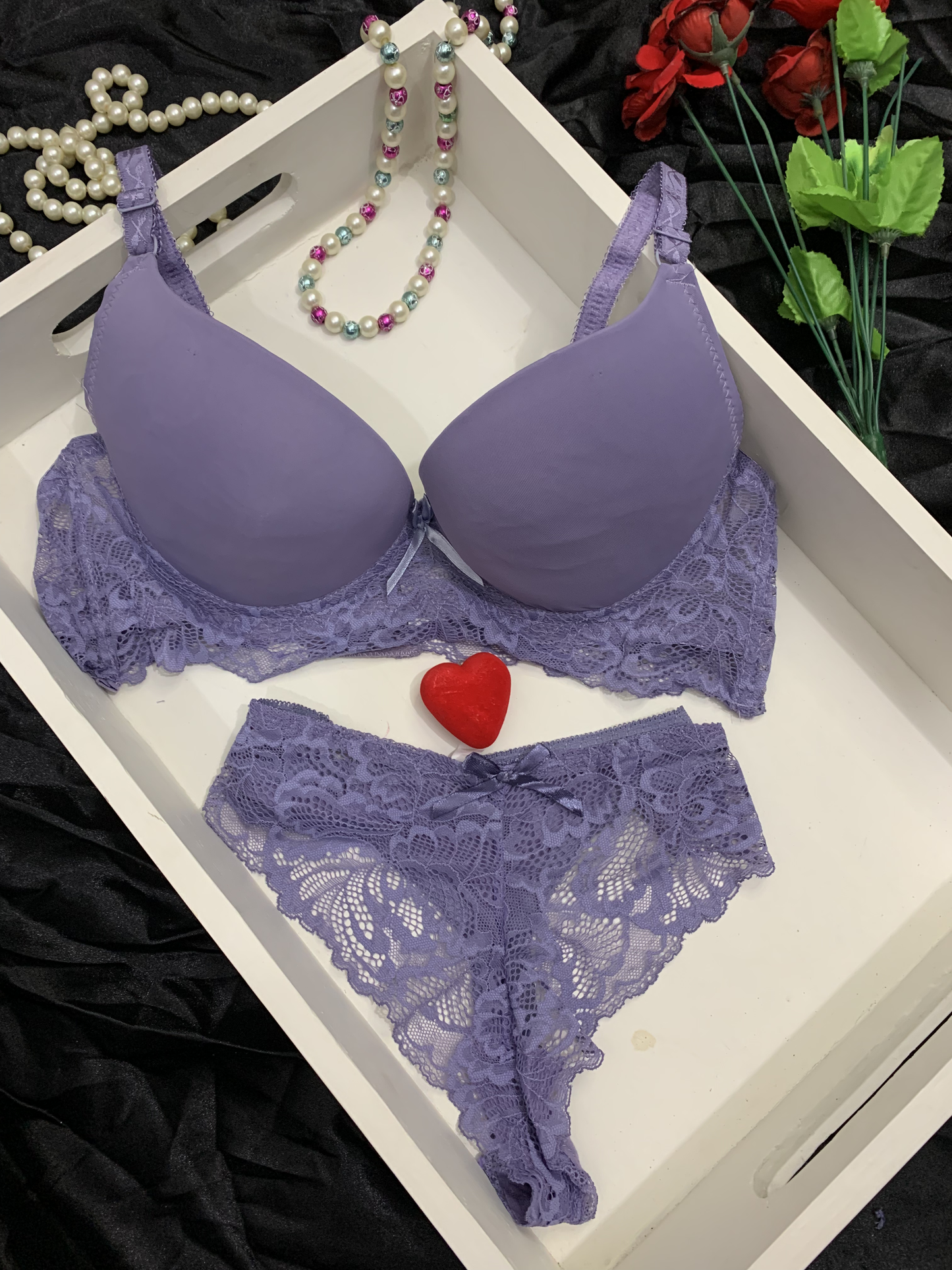 Eternal Bloom Lace Padded Bra Set