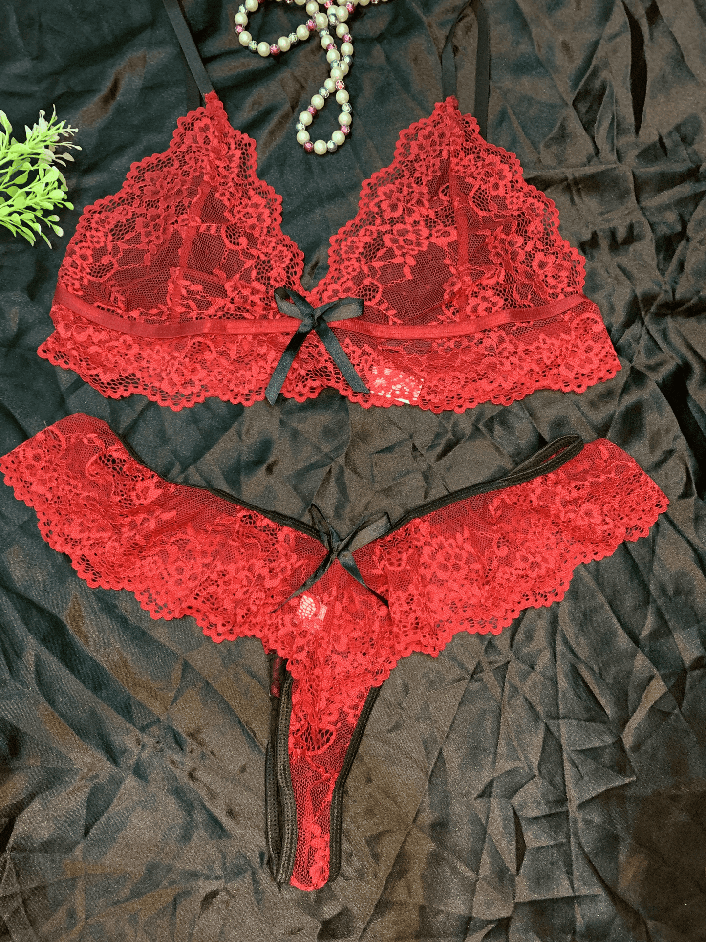 Crimson Lace Allure Daily Intimates Set