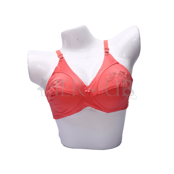 Crimson Mesh Comfort Unlined Bra