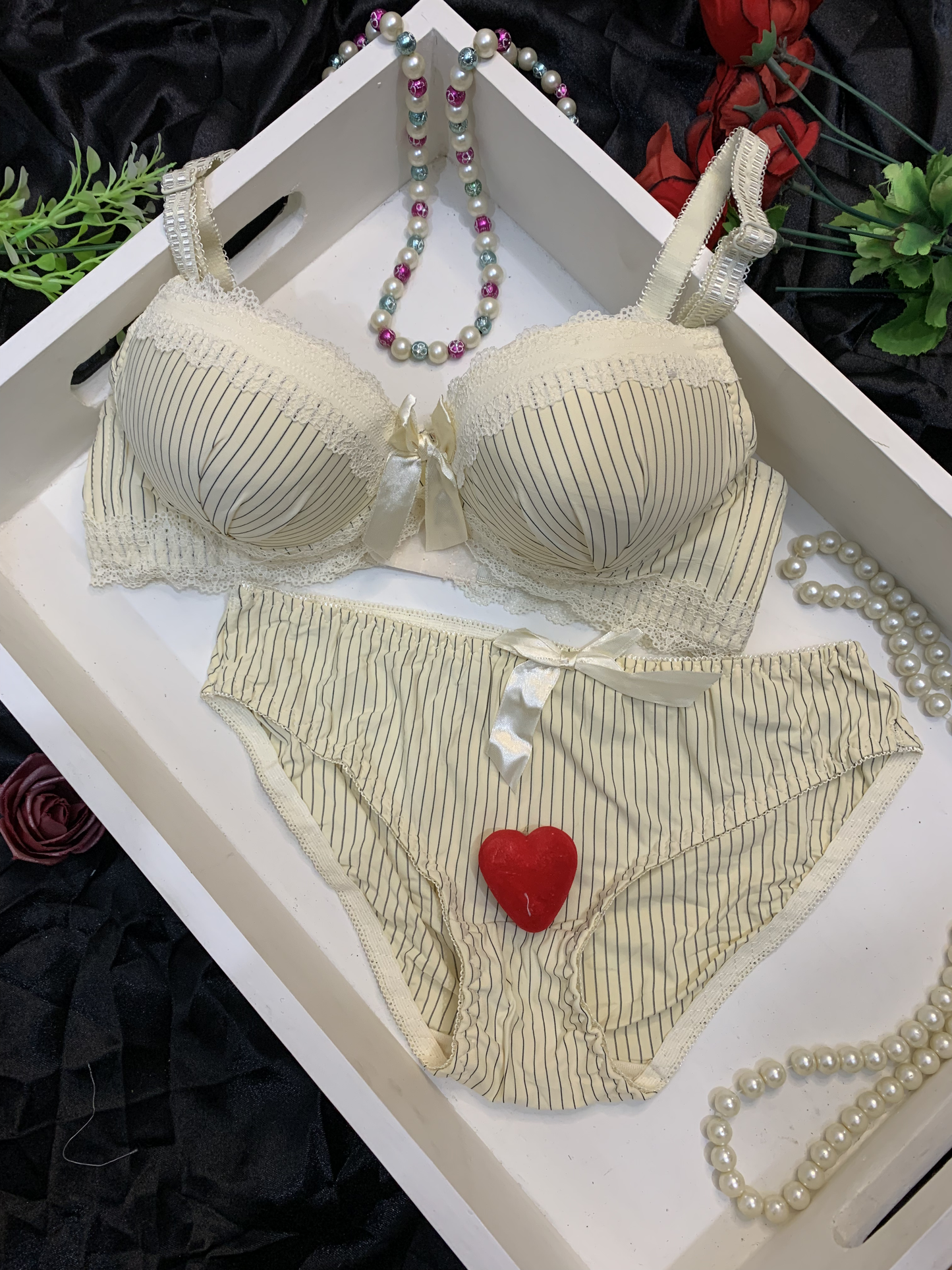 Diamond Mesh Padded Lingerie Set