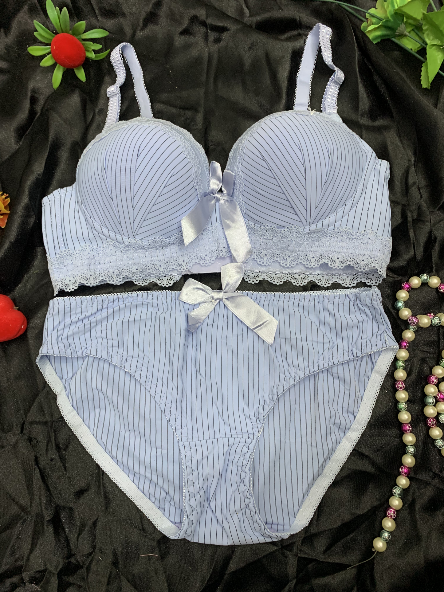 Diamond Mesh Padded Lingerie Set