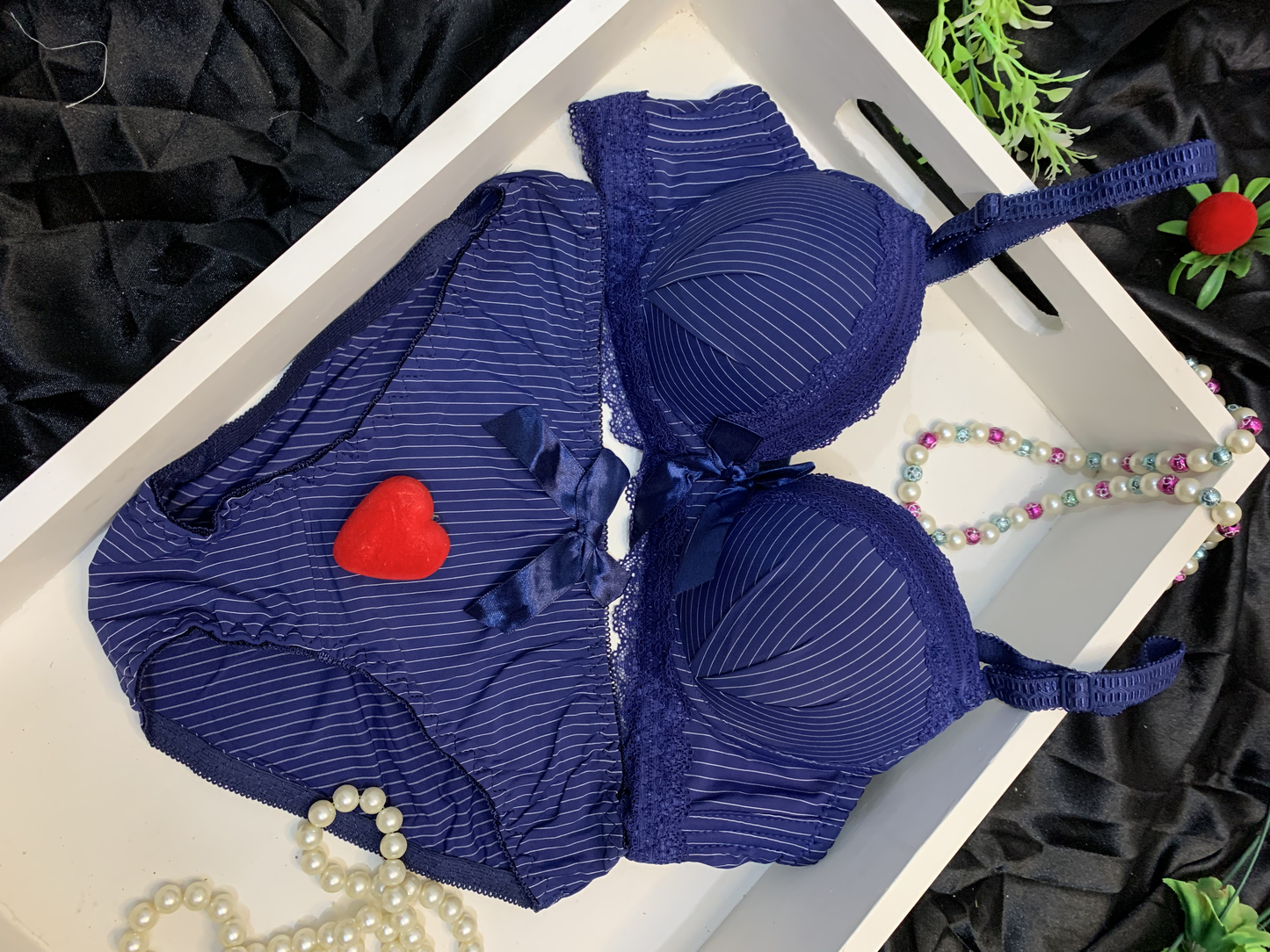 Diamond Mesh Padded Lingerie Set