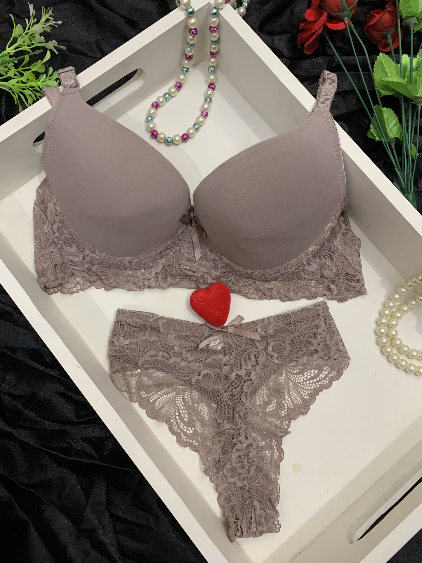 Eternal Bloom Lace Padded Bra Set