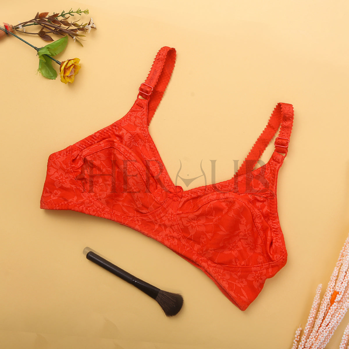 Fuchsia Floral Unlined Daily Bra