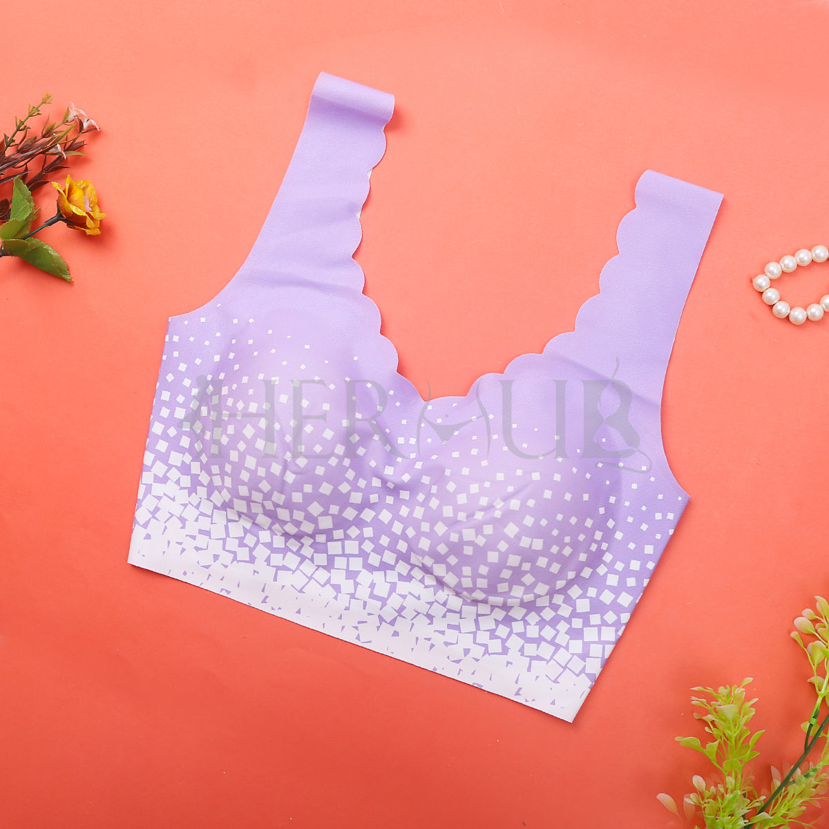 Seamless Performance Scallop Sports Bra