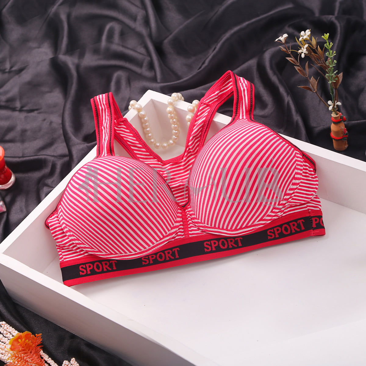 Zenith Stripe Active Support Bra
